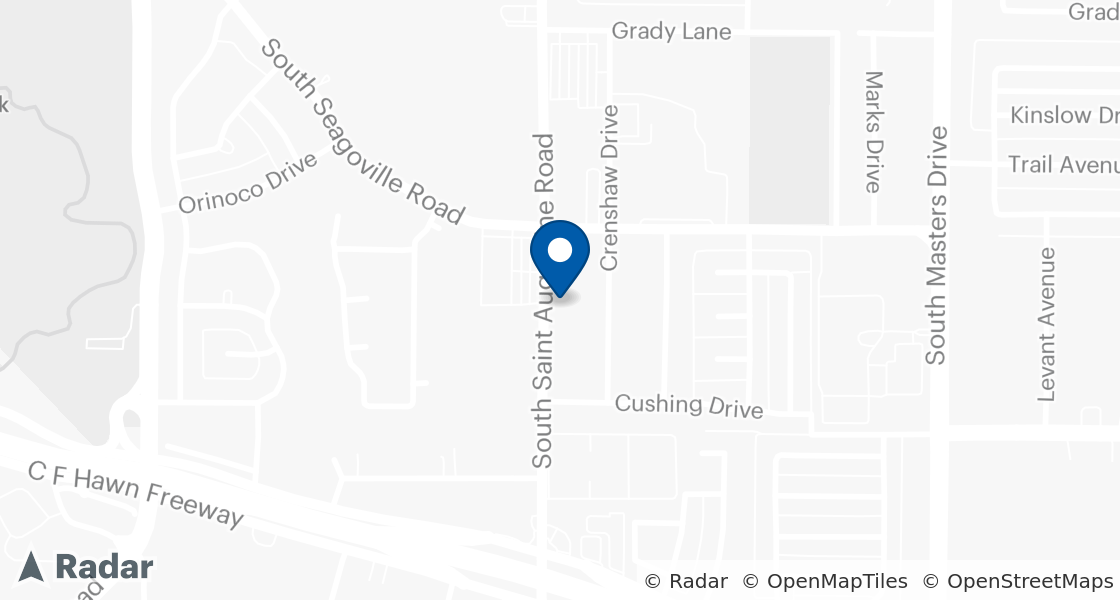 Map of Dairy Queen Location:: 332 S St Augustine Dr, Dallas, TX, 75217-7403